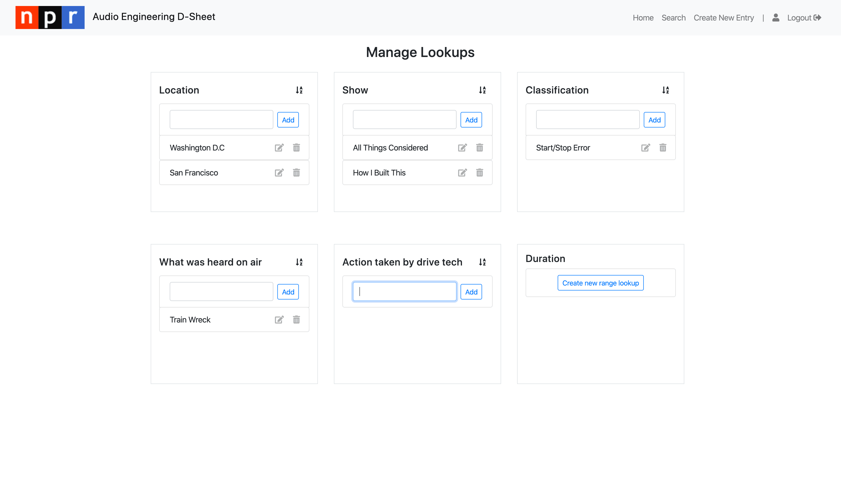manage lookups